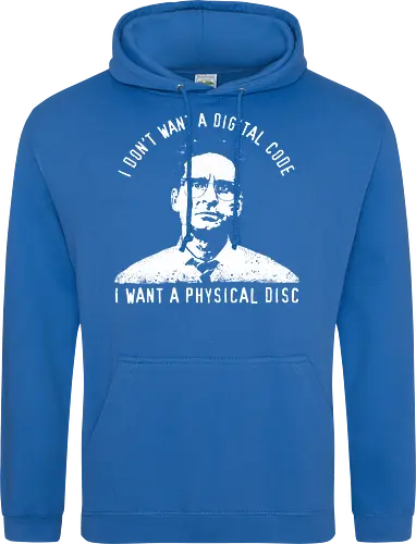 Falling Down Discs - falling down, funny, gaming, gamers, physical, copies, disks, cds, blu rays, digital downloads - Standard Hoodie