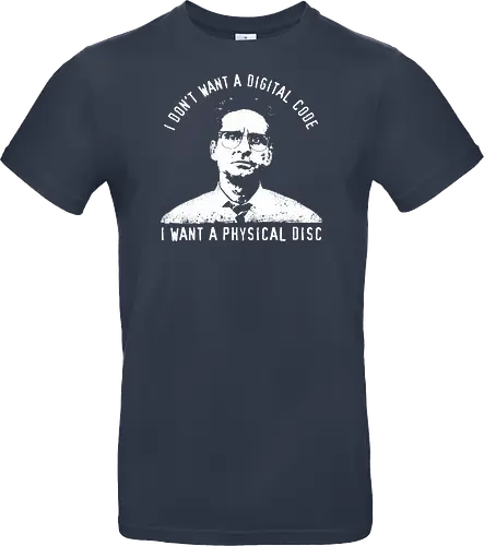 Falling Down Discs - falling down, funny, gaming, gamers, physical, copies, disks, cds, blu rays, digital downloads - Standard T-Shirt
