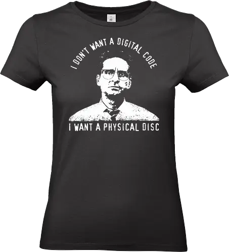 Falling Down Discs - falling down, funny, gaming, gamers, physical, copies, disks, cds, blu rays, digital downloads - Standard T-Shirt (Women)