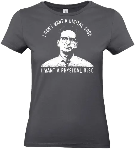 Falling Down Discs - falling down, funny, gaming, gamers, physical, copies, disks, cds, blu rays, digital downloads - Standard T-Shirt (Women)