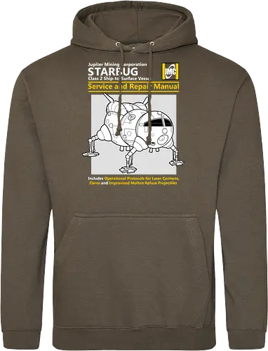 Weltraum Insekten-Shuttle Technisches Servicehandbuch Bergbau - Weltraum Insekten-Shuttle Handbuch, Bergbaugesellschaft Shuttle, Sci-Fi Servicehandbuch Parodie, Vintage Raumschiff Design, Geek Shuttle Druck, humoristisches Servicehandbuch Kunst, britisches Sci-Fi Shirt, Insekten-Schiff Design, Red Dwarf, Starbug, Jupiter Mining Corporation, JMC, Dave Lister, Arnold Rimmer, The Cat, Kryten, Sci-Fi Komödie Druck, Weltraum technische Parodie Kunst, Geek Humor Shirt, Vintage Raumshuttle Design, Gesellschaftsschiff Druck, humoristische Sci-Fi Kunst, Premium Nerd Shirt - Standard Hoodie