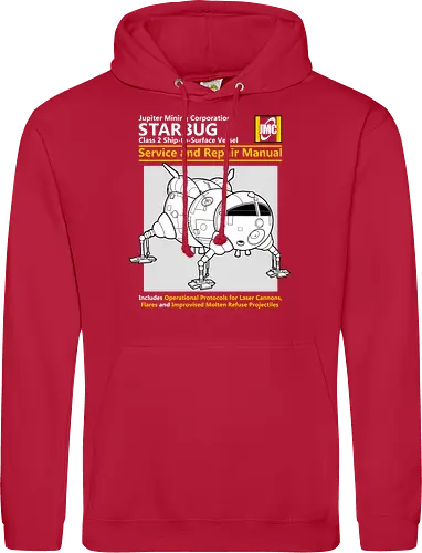 Weltraum Insekten-Shuttle Technisches Servicehandbuch Bergbau - Weltraum Insekten-Shuttle Handbuch, Bergbaugesellschaft Shuttle, Sci-Fi Servicehandbuch Parodie, Vintage Raumschiff Design, Geek Shuttle Druck, humoristisches Servicehandbuch Kunst, britisches Sci-Fi Shirt, Insekten-Schiff Design, Red Dwarf, Starbug, Jupiter Mining Corporation, JMC, Dave Lister, Arnold Rimmer, The Cat, Kryten, Sci-Fi Komödie Druck, Weltraum technische Parodie Kunst, Geek Humor Shirt, Vintage Raumshuttle Design, Gesellschaftsschiff Druck, humoristische Sci-Fi Kunst, Premium Nerd Shirt - Standard Hoodie