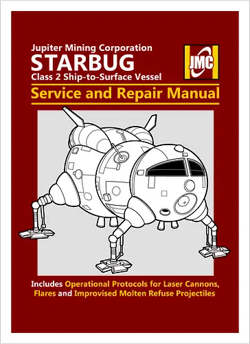 Weltraum Insekten-Shuttle Technisches Servicehandbuch Bergbau - Weltraum Insekten-Shuttle Handbuch, Bergbaugesellschaft Shuttle, Sci-Fi Servicehandbuch Parodie, Vintage Raumschiff Design, Geek Shuttle Druck, humoristisches Servicehandbuch Kunst, britisches Sci-Fi Shirt, Insekten-Schiff Design, Red Dwarf, Starbug, Jupiter Mining Corporation, JMC, Dave Lister, Arnold Rimmer, The Cat, Kryten, Sci-Fi Komödie Druck, Weltraum technische Parodie Kunst, Geek Humor Shirt, Vintage Raumshuttle Design, Gesellschaftsschiff Druck, humoristische Sci-Fi Kunst, Premium Nerd Shirt - Artprint