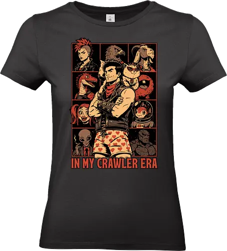 Dungeon Crawler Era - Nerd, Geek, Fantasy, Adventure, Rpg, Litrpg, Book, Books, Bookworm, Science Fantasy, Science Fiction, Scifi, Cat, Pet, Donut, Funny, Post-apocalyptic, Apocalypse, Post Apocalyptic, Apocalyptic Cats, Postapocalypse, Post-apocalypse, Poster, Parody, Dinosaur, Velociraptor, Vintage, Retro, Retro Vintage, Retro Advertising, Retro Publicity, Mashup, Eras, Eras Tour, Music, Show, Tour, World Tour, Tour Poster - Standard T-Shirt (Women)
