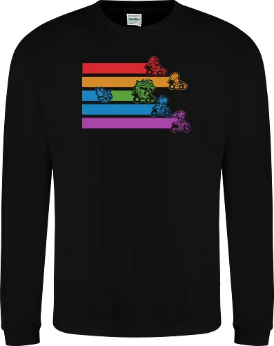 Kart Shell Game - game, games, video game, video games, vintage, retro, vintage retro, classic, classic video game, classic video games, classic game, classic games, kart, nerd, geek, cool - Sweatshirt