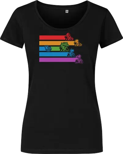 Kart Shell Game - game, games, video game, video games, vintage, retro, vintage retro, classic, classic video game, classic video games, classic game, classic games, kart, nerd, geek, cool - Women T-Shirt