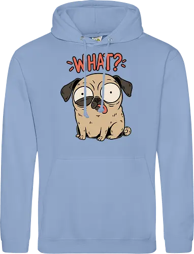 Pug Dog Funny - Pug, Dog, Funny, Fun, Pet, Animal, Cool, Just Awesome, Awesome, Lost, Cute, Life, Derpy, What, Dumb, Pugs, Original Art - Standard Hoodie