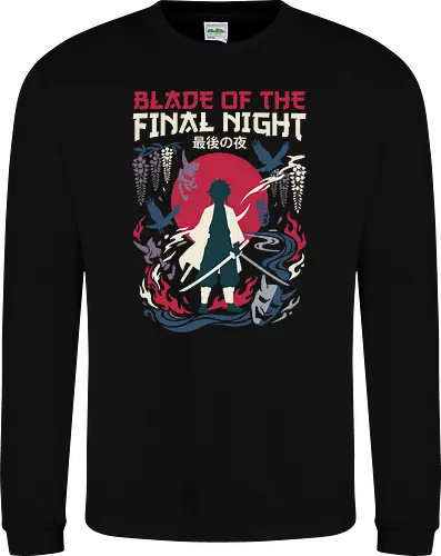 Sun Swordsman - Demon Slayer inspired shirt, anime swordsman graphic tee, Oni mask samurai apparel, dark fantasy anime streetwear, shonen manga clothing, Japanese sun katana design, aesthetic otaku fashion, demon hunter silhouette tee, wisteria anime merch, retro Japanese graphic shirt - Sweatshirt