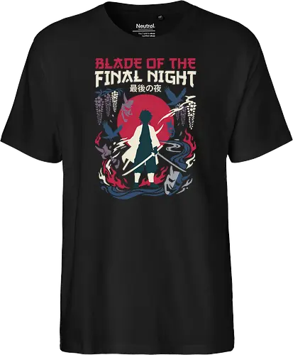 Sun Swordsman - Demon Slayer inspired shirt, anime swordsman graphic tee, Oni mask samurai apparel, dark fantasy anime streetwear, shonen manga clothing, Japanese sun katana design, aesthetic otaku fashion, demon hunter silhouette tee, wisteria anime merch, retro Japanese graphic shirt - Fairtrade T-Shirt