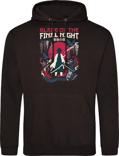 Sun Swordsman - Demon Slayer inspired shirt, anime swordsman graphic tee, Oni mask samurai apparel, dark fantasy anime streetwear, shonen manga clothing, Japanese sun katana design, aesthetic otaku fashion, demon hunter silhouette tee, wisteria anime merch, retro Japanese graphic shirt - Standard Hoodie