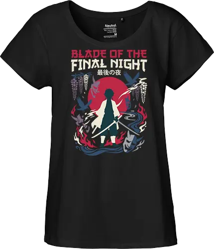 Sun Swordsman - Demon Slayer inspired shirt, anime swordsman graphic tee, Oni mask samurai apparel, dark fantasy anime streetwear, shonen manga clothing, Japanese sun katana design, aesthetic otaku fashion, demon hunter silhouette tee, wisteria anime merch, retro Japanese graphic shirt - Fairtrade Girl Shirt