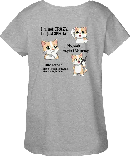 ...Hold on (Back) - Smilow, Twitch, Streamer, Katze, Chaos, Liebe, Herz - Fairtrade Girl Shirt