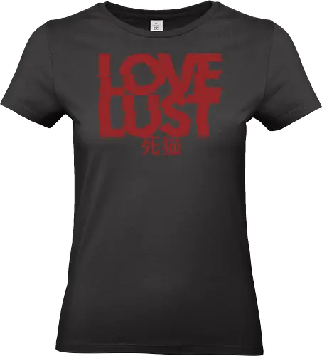 Love or Lust - love, lust, metal logo, deathcore, death metal, heavy metal, black metal, heavy metal font, metal artwork, street style, streetwear, dirty mind, black craft, dark magic, macabre, goth, gothic, dark lettering, dark art, black work, demon, spirit, evil, satan, Black and White, macabre - Standard T-Shirt (Women)