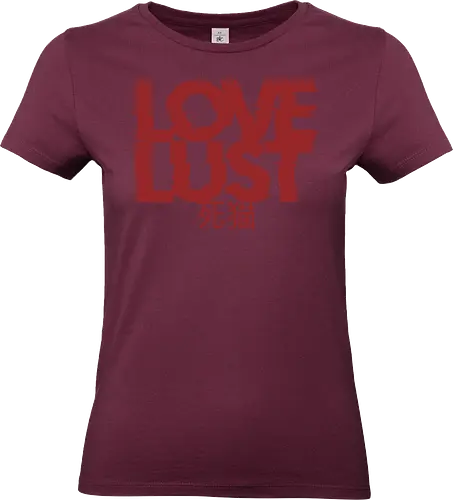 Love or Lust - love, lust, metal logo, deathcore, death metal, heavy metal, black metal, heavy metal font, metal artwork, street style, streetwear, dirty mind, black craft, dark magic, macabre, goth, gothic, dark lettering, dark art, black work, demon, spirit, evil, satan, Black and White, macabre - Standard T-Shirt (Women)