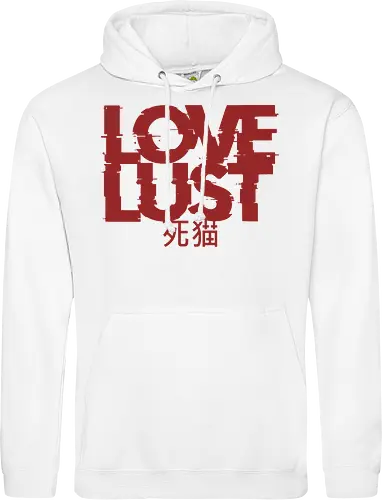 Love or Lust - love, lust, metal logo, deathcore, death metal, heavy metal, black metal, heavy metal font, metal artwork, street style, streetwear, dirty mind, black craft, dark magic, macabre, goth, gothic, dark lettering, dark art, black work, demon, spirit, evil, satan, Black and White, macabre - Standard Hoodie
