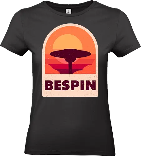 Bespin - Geometric and minimalist series  - Space Opera, 80s, badge, film, galaxy, geometric, landscape, minimalist, outer space, retro, science fiction, space, sun, movie, scifi - Standard T-Shirt (Women)