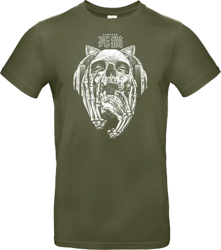 Eargasm - music, skeleton, drawing, hand drawing, skull, rose, black craft, dark magic, macabre, goth, gothic, dark art, black work, street style, streetwear, japanese metal, kanji, japan, japanese, tattoo, dark aesthetic, death metal, deathcore, satanic - Standard T-Shirt