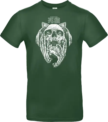 Eargasm - music, skeleton, drawing, hand drawing, skull, rose, black craft, dark magic, macabre, goth, gothic, dark art, black work, street style, streetwear, japanese metal, kanji, japan, japanese, tattoo, dark aesthetic, death metal, deathcore, satanic - Standard T-Shirt