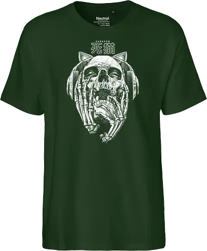 Eargasm - music, skeleton, drawing, hand drawing, skull, rose, black craft, dark magic, macabre, goth, gothic, dark art, black work, street style, streetwear, japanese metal, kanji, japan, japanese, tattoo, dark aesthetic, death metal, deathcore, satanic - Fairtrade T-Shirt