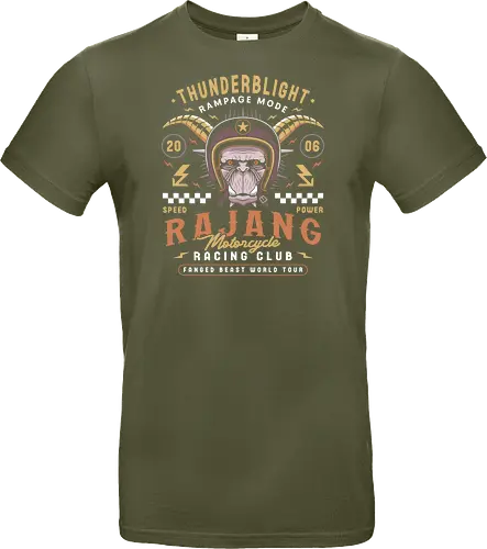 Rajang Motoclub - pukei pukei, monster, hunter, monster world, gamer, gaming, video games, iceborne, palico, wyvern, felyne, monster rise, monster wilds, furious rajang - Standard T-Shirt