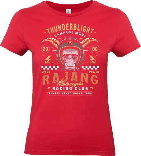 Rajang Motoclub - pukei pukei, monster, hunter, monster world, gamer, gaming, video games, iceborne, palico, wyvern, felyne, monster rise, monster wilds, furious rajang - Standard T-Shirt (Women)