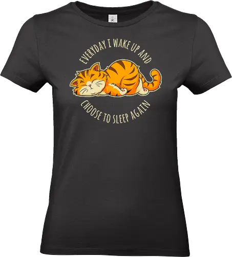 I Choose Sleep - not today, lazy cat, sorry im late, humor, funny quote, sorry not sorry, always late, cute cat, anxiety, awkward, introvert, party, anxious, sarcastic, funny saying, funny slogan, sarcasm - Standard T-Shirt (Women)