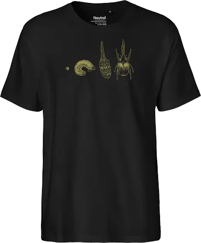 Beetle Life Cycle - hercules beetle, beetle, life cycle, dynastid beetle, dynastes hercules, rhinoceros beetle, scientific illustration, metamorphosis, entomology, exotic insect, illustration, insects, animal, nature, xmorfina - Fairtrade T-Shirt
