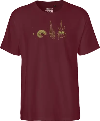 Beetle Life Cycle - hercules beetle, beetle, life cycle, dynastid beetle, dynastes hercules, rhinoceros beetle, scientific illustration, metamorphosis, entomology, exotic insect, illustration, insects, animal, nature, xmorfina - Fairtrade T-Shirt