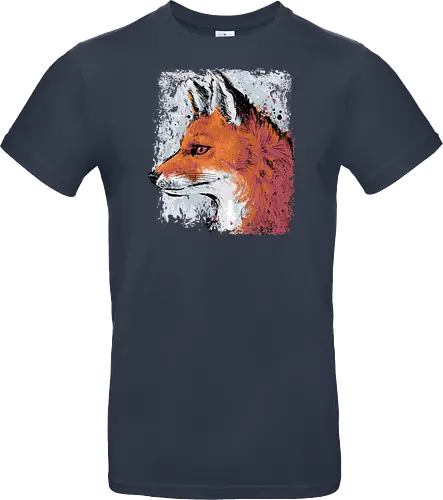 Red Fox Side Profile Painting - fox, painting, red fox, fox lover, watercolor, side profile, autumn, fall, winter, animal, nature, xmorfina - Standard T-Shirt