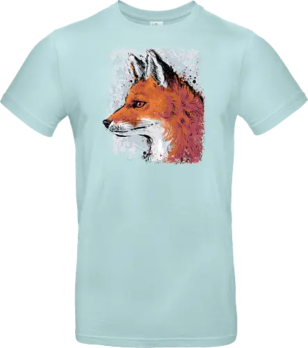 Red Fox Side Profile Painting - fox, painting, red fox, fox lover, watercolor, side profile, autumn, fall, winter, animal, nature, xmorfina - Standard T-Shirt