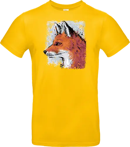 Red Fox Side Profile Painting - fox, painting, red fox, fox lover, watercolor, side profile, autumn, fall, winter, animal, nature, xmorfina - Standard T-Shirt