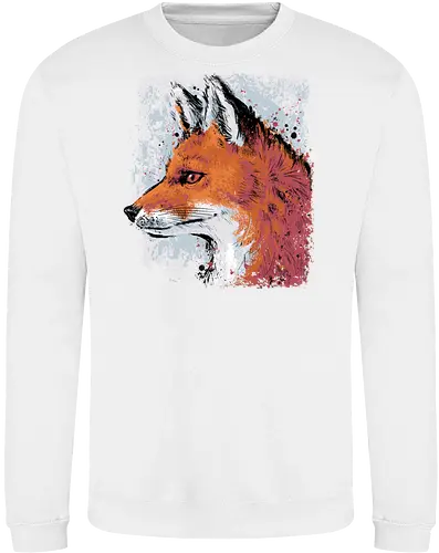Red Fox Side Profile Painting - fox, painting, red fox, fox lover, watercolor, side profile, autumn, fall, winter, animal, nature, xmorfina - Sweatshirt