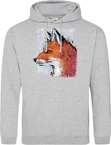 Red Fox Side Profile Painting - fox, painting, red fox, fox lover, watercolor, side profile, autumn, fall, winter, animal, nature, xmorfina - Standard Hoodie