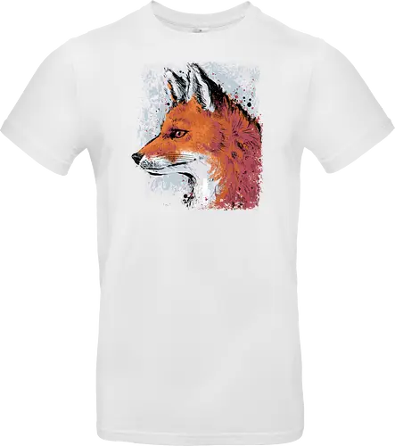 Red Fox Side Profile Painting - fox, painting, red fox, fox lover, watercolor, side profile, autumn, fall, winter, animal, nature, xmorfina - Standard T-Shirt
