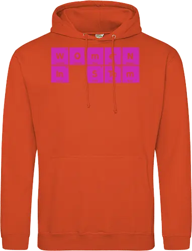 Women in STEM Periodic Table - women in stem, stem, steminist, periodic table, science, woman, girl, technology, engineering, maths, power, text, pink, love, xmorfina - Standard Hoodie