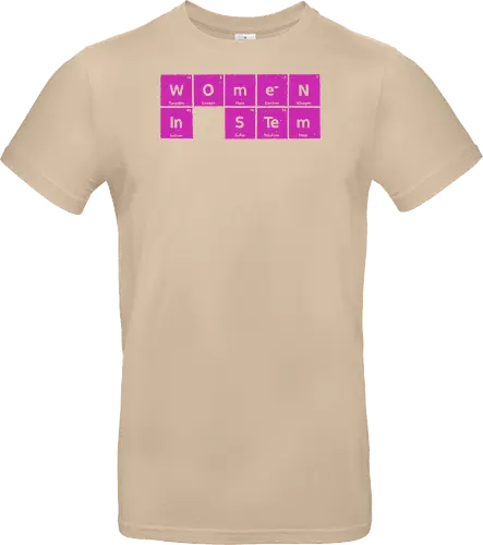 Women in STEM Periodic Table - women in stem, stem, steminist, periodic table, science, woman, girl, technology, engineering, maths, power, text, pink, love, xmorfina - Standard T-Shirt