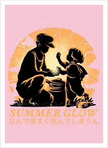 Summer Glow - Grave of the fireflies, famous anime - Artprint