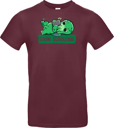 Doom Scrolling - Handy, scrollen, entspannen, doom scrolling, eldritch, tentacle monster, cosmic creature, phone addiction, internet humor, tired meme, funny monster, scroll meme, relatable humor, funny creature, social media, exhausted humor, cute monster, late night scroll - Standard T-Shirt