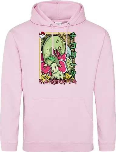 Johto Gras Pocket Duo - Lebendige Traditionelle Japanische Kunst - Johto Gras Pokemon Kunst, Pokemon Entwicklungs Duo, japanische Pokemon Kunst, Ukiyo-e Pokemon Druck, orientalisches Pokemon Design, Starter Pokemon Shirt, lebendige japanische Kunst, traditioneller Pokemon Druck, Gras Pokemon Design, Otaku Pokemon Shirt, Kanji Pokemon Kunst, exklusiver Geek Pokemon Druck, Gen Zwei Pokemon Design, Premium japanische Pokemon Kunst, Nerd Pokemon Shirt - Standard Hoodie