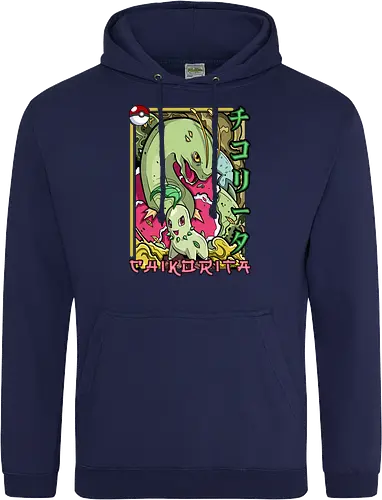 Johto Gras Pocket Duo - Lebendige Traditionelle Japanische Kunst - Johto Gras Pokemon Kunst, Pokemon Entwicklungs Duo, japanische Pokemon Kunst, Ukiyo-e Pokemon Druck, orientalisches Pokemon Design, Starter Pokemon Shirt, lebendige japanische Kunst, traditioneller Pokemon Druck, Gras Pokemon Design, Otaku Pokemon Shirt, Kanji Pokemon Kunst, exklusiver Geek Pokemon Druck, Gen Zwei Pokemon Design, Premium japanische Pokemon Kunst, Nerd Pokemon Shirt - Standard Hoodie