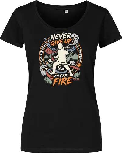 Will of Fire: The Ninja's Path - Naruto silhouette shirt, anime motivational graphic tee, Will of Fire apparel, shonen ninja streetwear, Hidden Leaf village design, never give up quote shirt, aesthetic otaku clothing, nostalgic anime merch, Japanese text ninja tee, anime hero fashion - Women T-Shirt