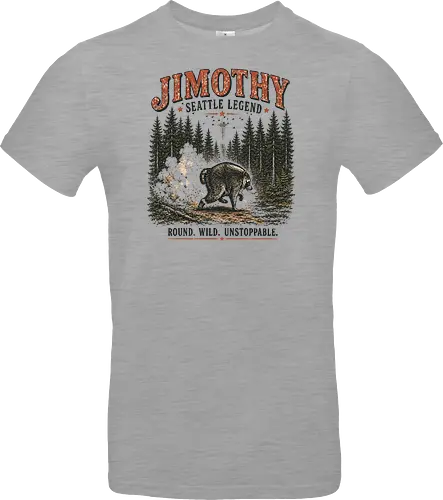 Jimothy Waschbär – Seattle Legende | Wild & Unaufhaltsam - Jimothy Waschbär, Seattle, Waschbär, Seattle Legende, Pacific Northwest, Wald, Wildtier, Space Needle, Vintage Design, Retro Stil, Tiermotiv, Natur, USA, Outdoor, Tierliebhaber - Standard T-Shirt