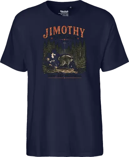 Jimothy Waschbär – Seattle Legende | Wild & Unaufhaltsam - Jimothy Waschbär, Seattle, Waschbär, Seattle Legende, Pacific Northwest, Wald, Wildtier, Space Needle, Vintage Design, Retro Stil, Tiermotiv, Natur, USA, Outdoor, Tierliebhaber - Fairtrade T-Shirt