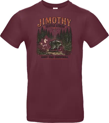 Jimothy Waschbär – Seattle Legende | Wild & Unaufhaltsam - Jimothy Waschbär, Seattle, Waschbär, Seattle Legende, Pacific Northwest, Wald, Wildtier, Space Needle, Vintage Design, Retro Stil, Tiermotiv, Natur, USA, Outdoor, Tierliebhaber - Standard T-Shirt