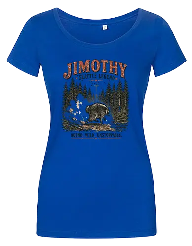 Jimothy Waschbär – Seattle Legende | Wild & Unaufhaltsam - Jimothy Waschbär, Seattle, Waschbär, Seattle Legende, Pacific Northwest, Wald, Wildtier, Space Needle, Vintage Design, Retro Stil, Tiermotiv, Natur, USA, Outdoor, Tierliebhaber - Women T-Shirt