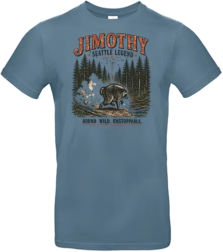 Jimothy Waschbär – Seattle Legende | Wild & Unaufhaltsam - Jimothy Waschbär, Seattle, Waschbär, Seattle Legende, Pacific Northwest, Wald, Wildtier, Space Needle, Vintage Design, Retro Stil, Tiermotiv, Natur, USA, Outdoor, Tierliebhaber - Standard T-Shirt