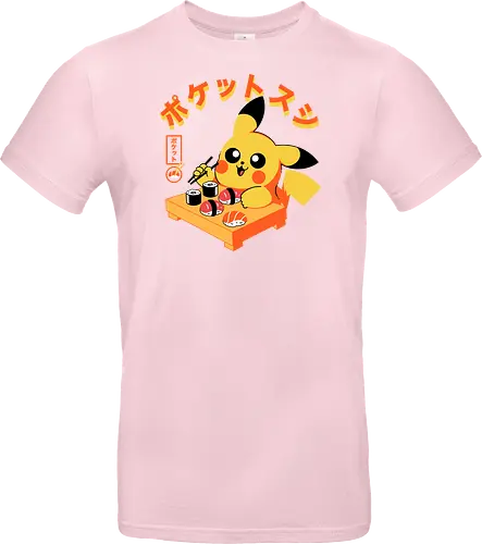 Pocket Sushi - sushi, yellow monster, fish, japanese food, cute, kawaii, anime, rice, pop culture, gaming - Standard T-Shirt