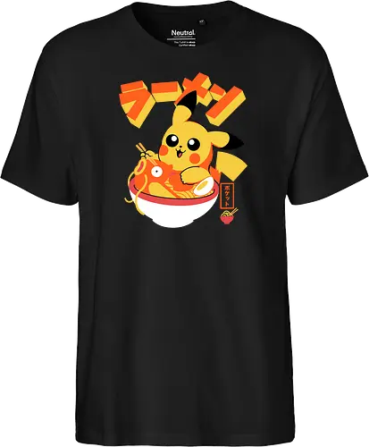 Pocket Ramen - ramen, yellow monster, fish, japanese food, kawaii, anime, noodles, pop culture, Cute, Gaming - Fairtrade T-Shirt