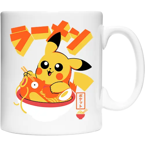 Pocket Ramen - ramen, yellow monster, fish, japanese food, kawaii, anime, noodles, pop culture, Cute, Gaming - Cup