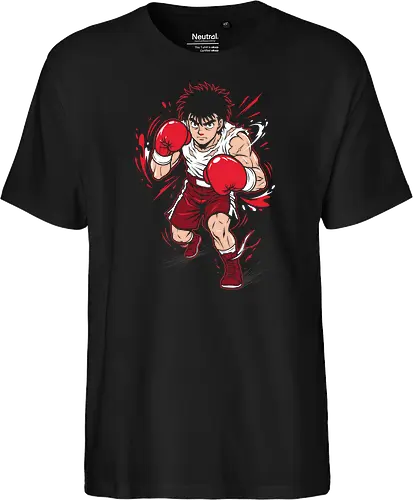 Dempsey Roll: The Fighting Spirit - Hajime no Ippo shirt, anime boxing graphic tee, Dempsey Roll apparel, sports anime streetwear, fighting spirit design, retro shonen manga clothing, gym motivation anime shirt, action pose graphic tee, Makunouchi Ippo merch, aesthetic otaku fashion - Fairtrade T-Shirt